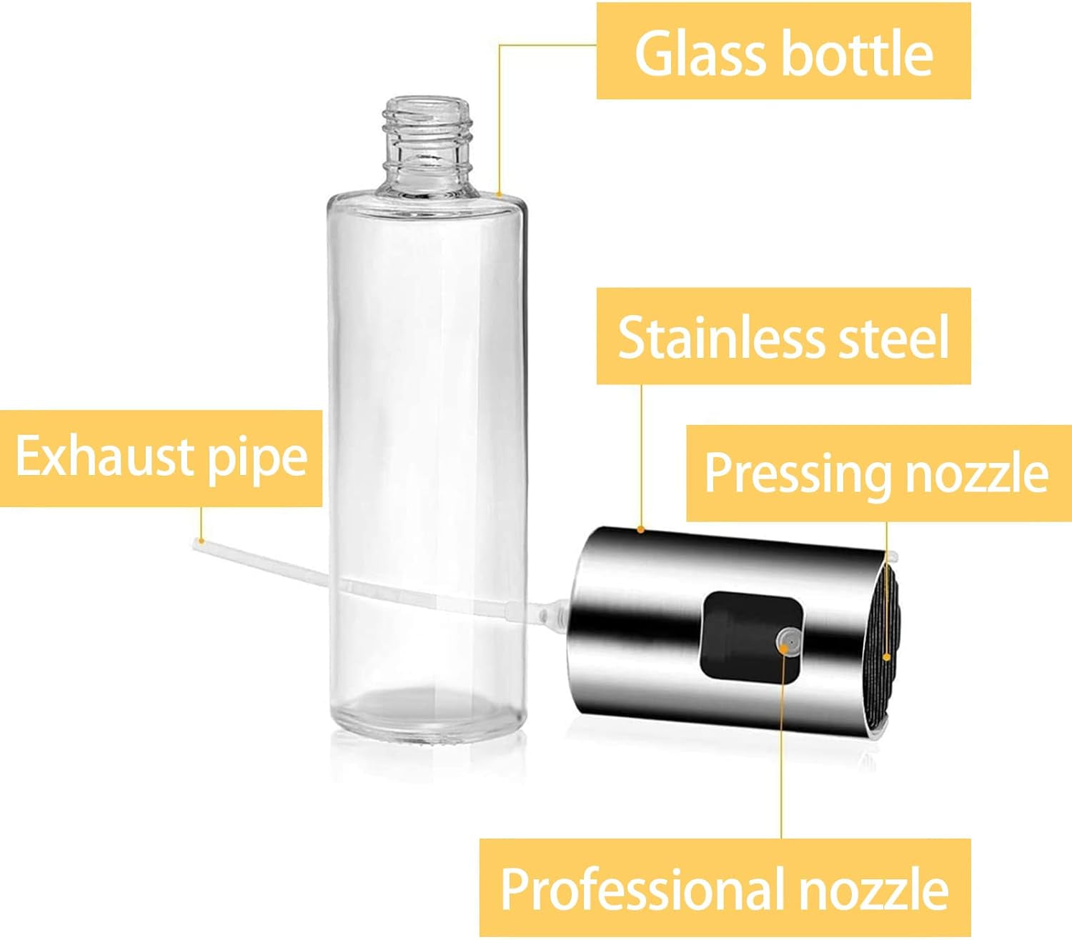 Oil Sprayer for Cooking, 100Ml Oil Spray Bottle Versatile Glass for Cooking, Baking, Roasting, Grilling